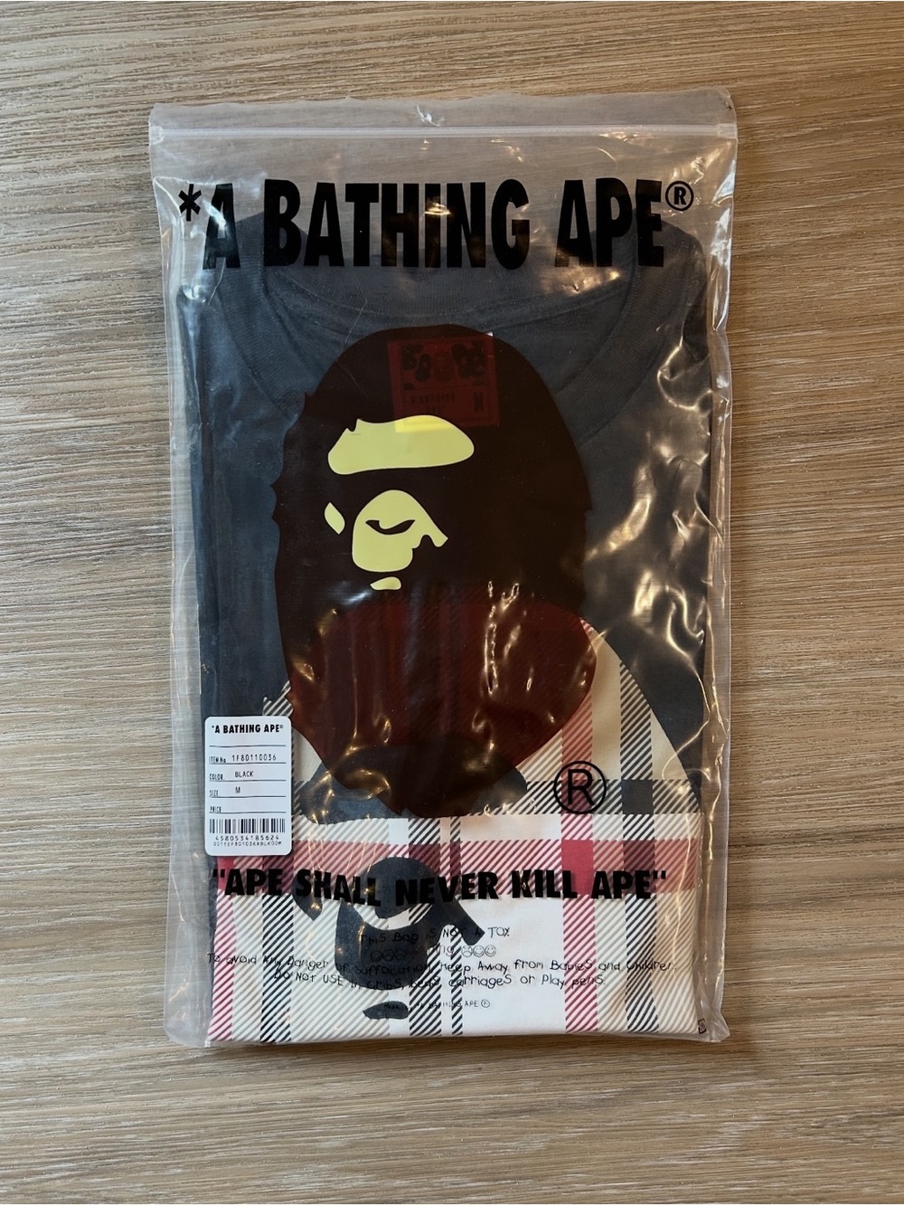 Bape A Bathing Ape Check T-Shirt Size S-XL - Picture 3 of 6